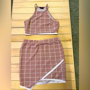 Skirt and cami set dusty pink